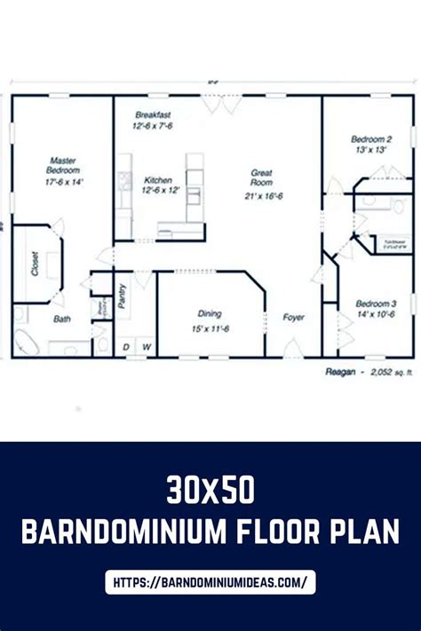 barndominium 30x50 floor plans